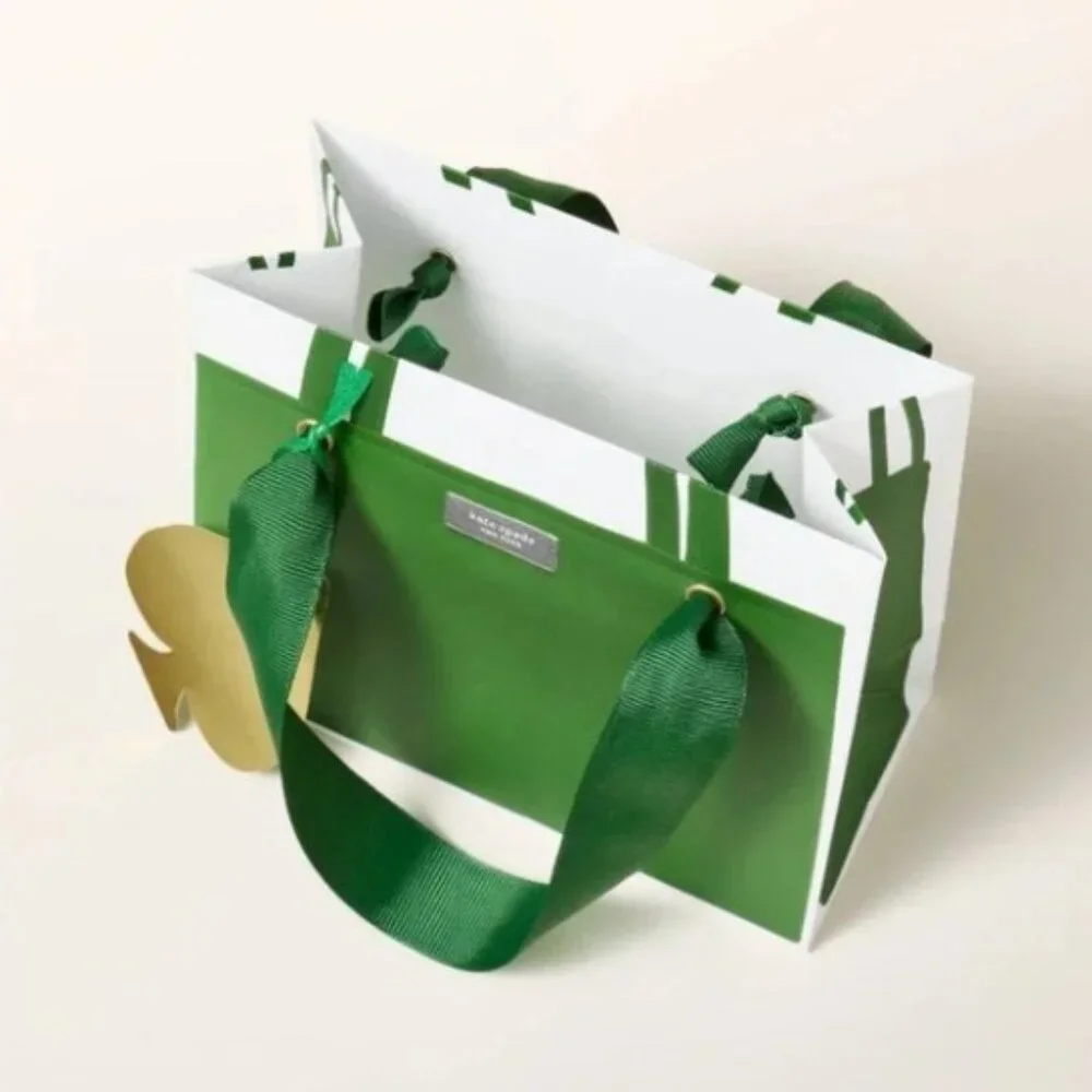 NWT Set of 6 Mini Favor Gift Bags Black/Green/Red - kate spade new york x Target